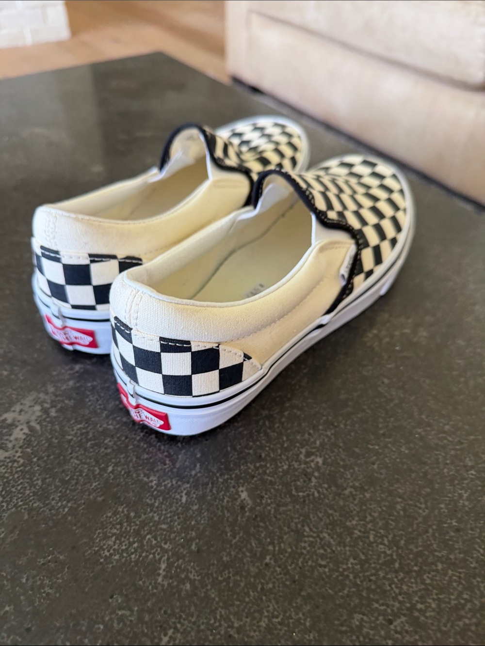 Vans Checkerboard Slip-On Sneakers - Black & White - Picture 4 of 4